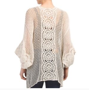 Elegant Cream Open-Front Cardigan